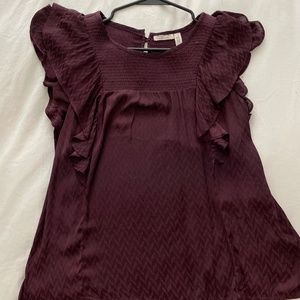 Burgundy Lace Top